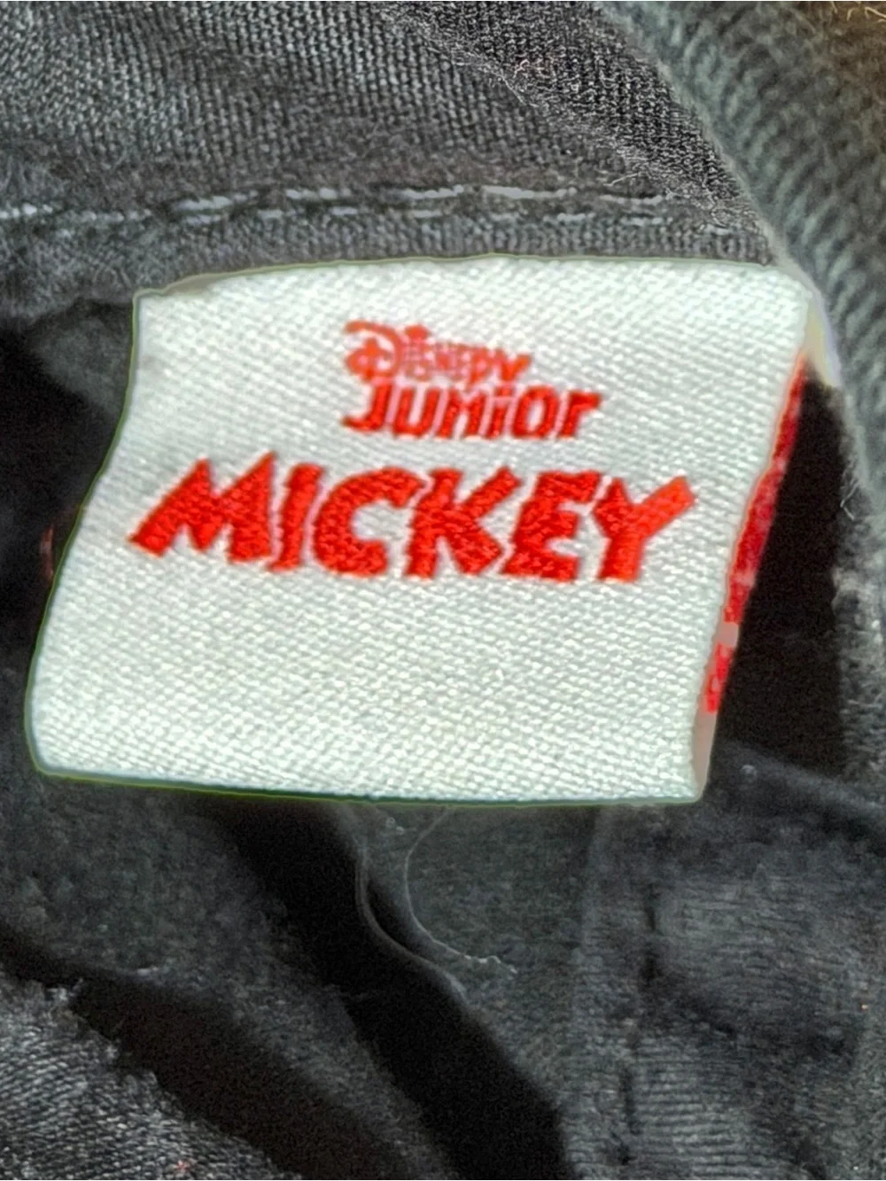 Disney Black and Red Mickey Ear Cap with Gray Trim